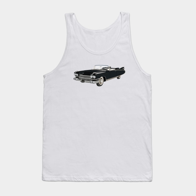 Black Vintage Luxury Car Tank Top by NorseTech